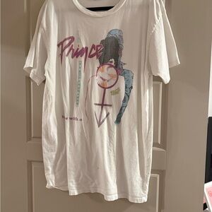 Daydreamer White Graphic Tee with Purple and Blue Accents